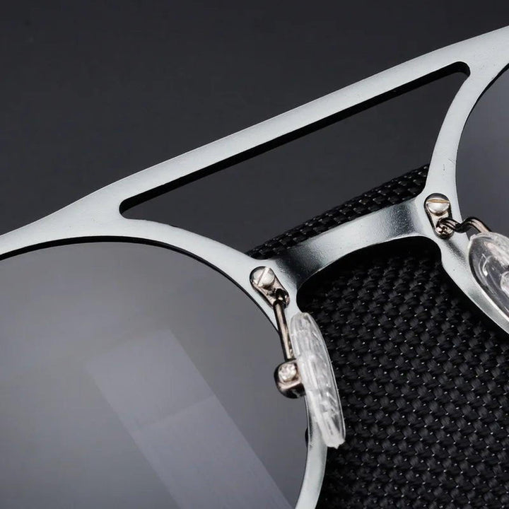 Samuel | Sunglasses Round Aviator Aluminum Frame Polarized UV Protection
