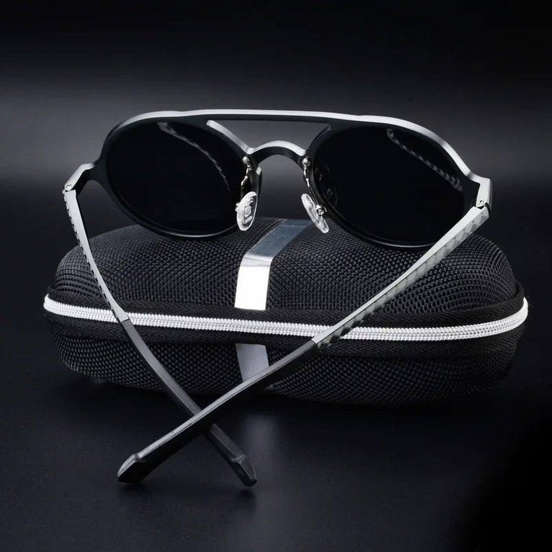 Samuel | Sunglasses Round Aviator Aluminum Frame Polarized UV Protection