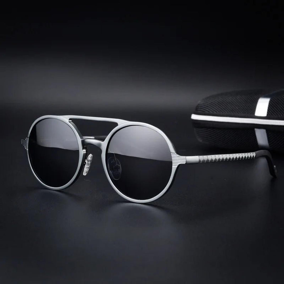 Samuel | Sunglasses Round Aviator Aluminum Frame Polarized UV Protection