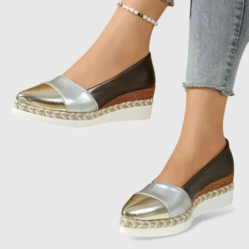 Sarah | Women’s Metallic Espadrilles Platform Sandals For Summer