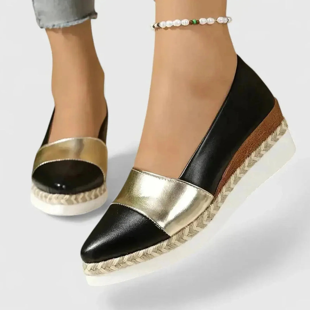 Sarah | Women’s Metallic Espadrilles Platform Sandals For Summer