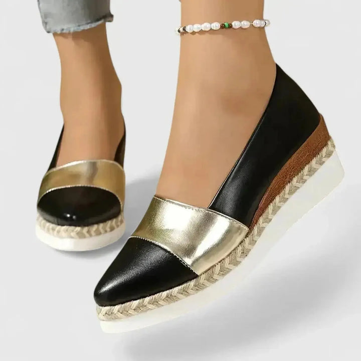 Sarah | Women’s Metallic Espadrilles Platform Sandals For Summer