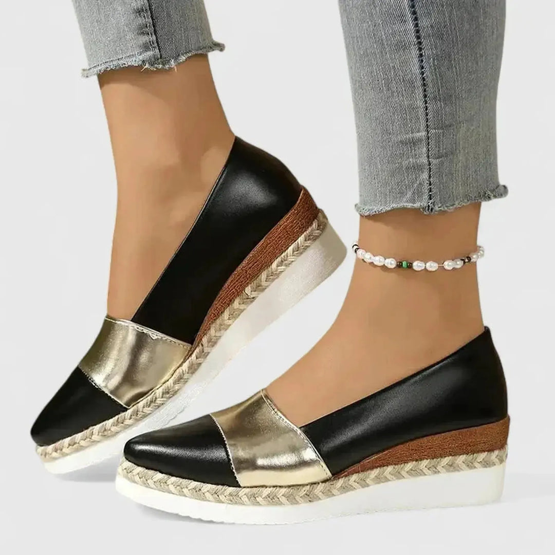 Sarah | Women’s Metallic Espadrilles Platform Sandals For Summer