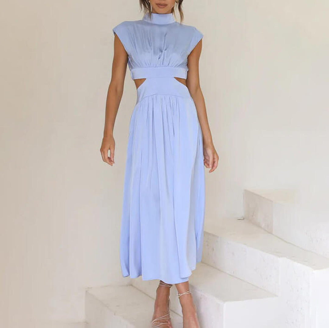 Sarah | Women's Summer Pleated Cutout Midi Dress