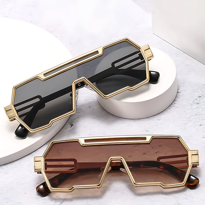 Scarlett | Sunglasses Metal Square Frame Steampunk UV Protection