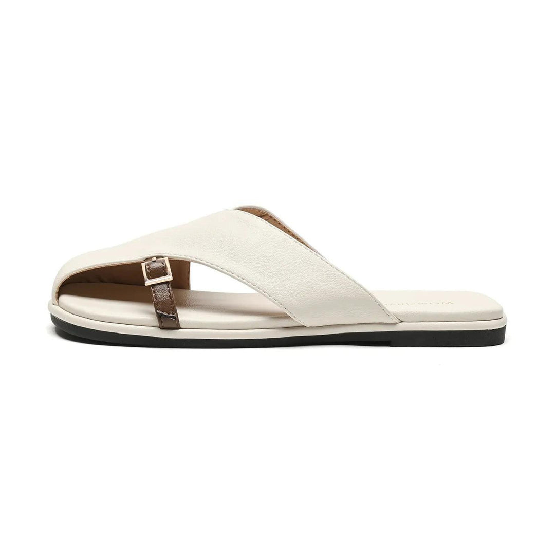 Scarlett | Women's Fisherman Sandals Leather Cross-Strap Slides