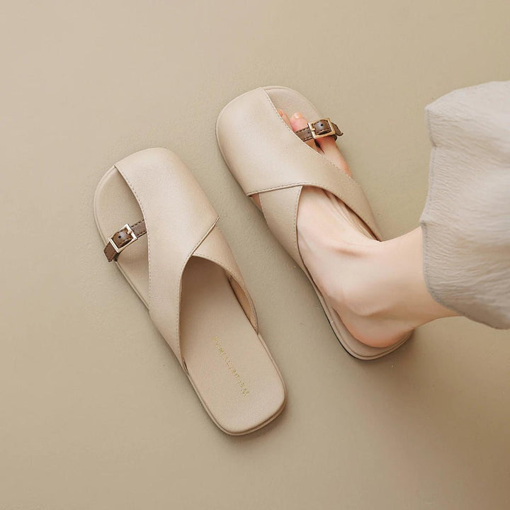Scarlett | Women's Fisherman Sandals Leather Cross-Strap Slides
