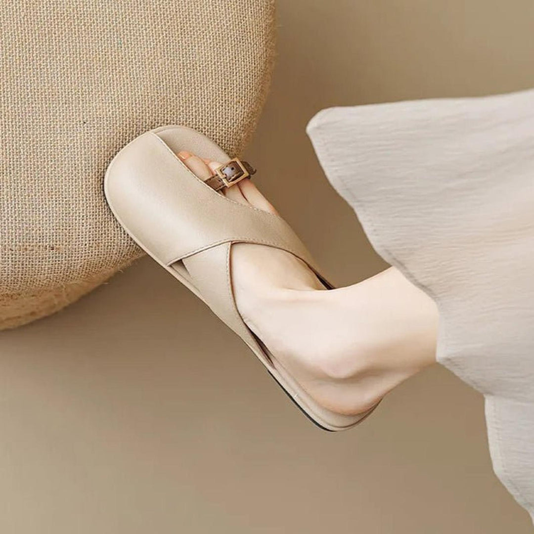 Scarlett | Women's Fisherman Sandals Leather Cross-Strap Slides