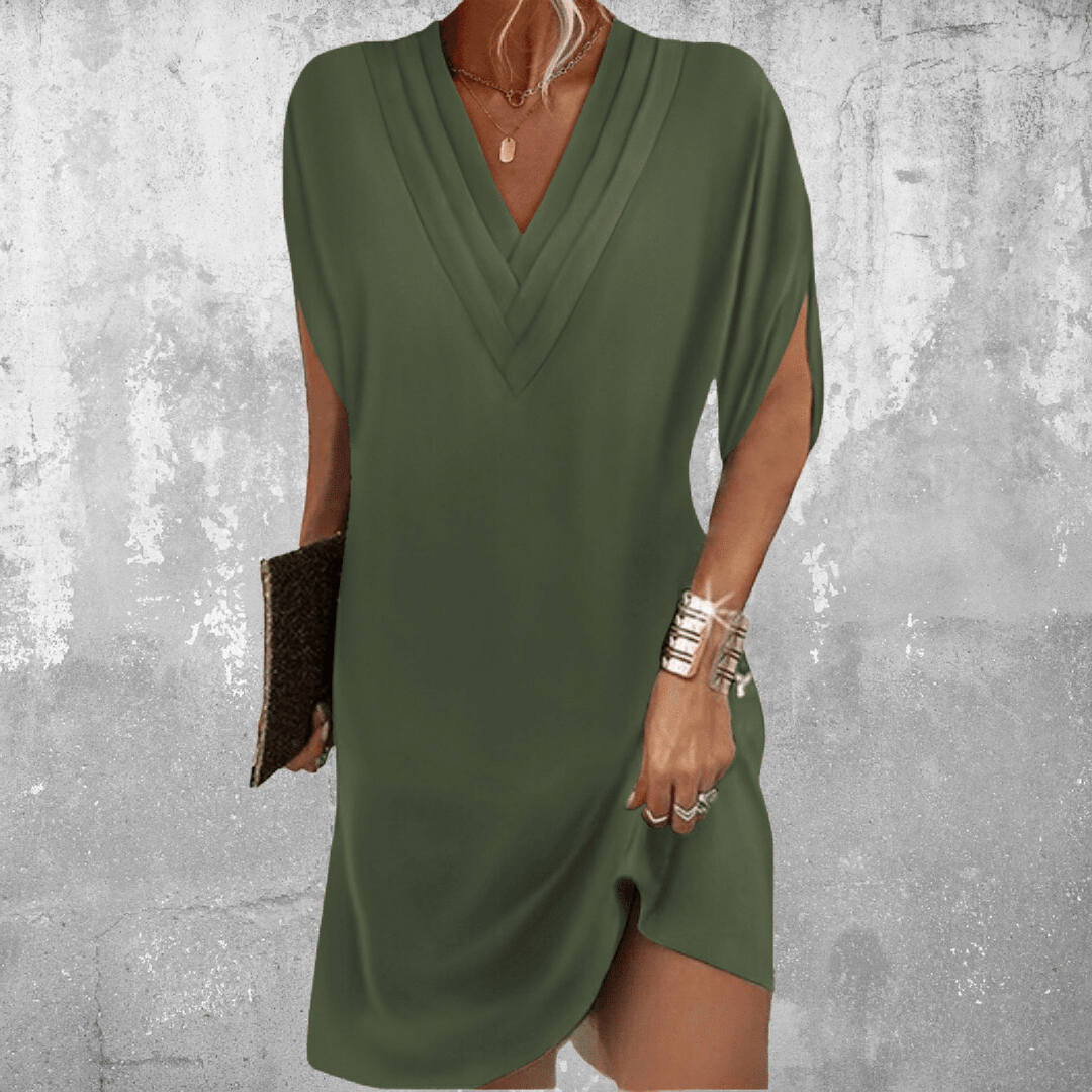 Sophia | Women's Summer V Neck Mini Casual Dress