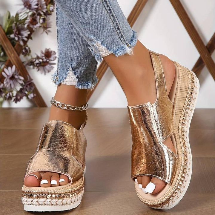 Stella | Women's Open Toe Platform Casual Slingback Sandals