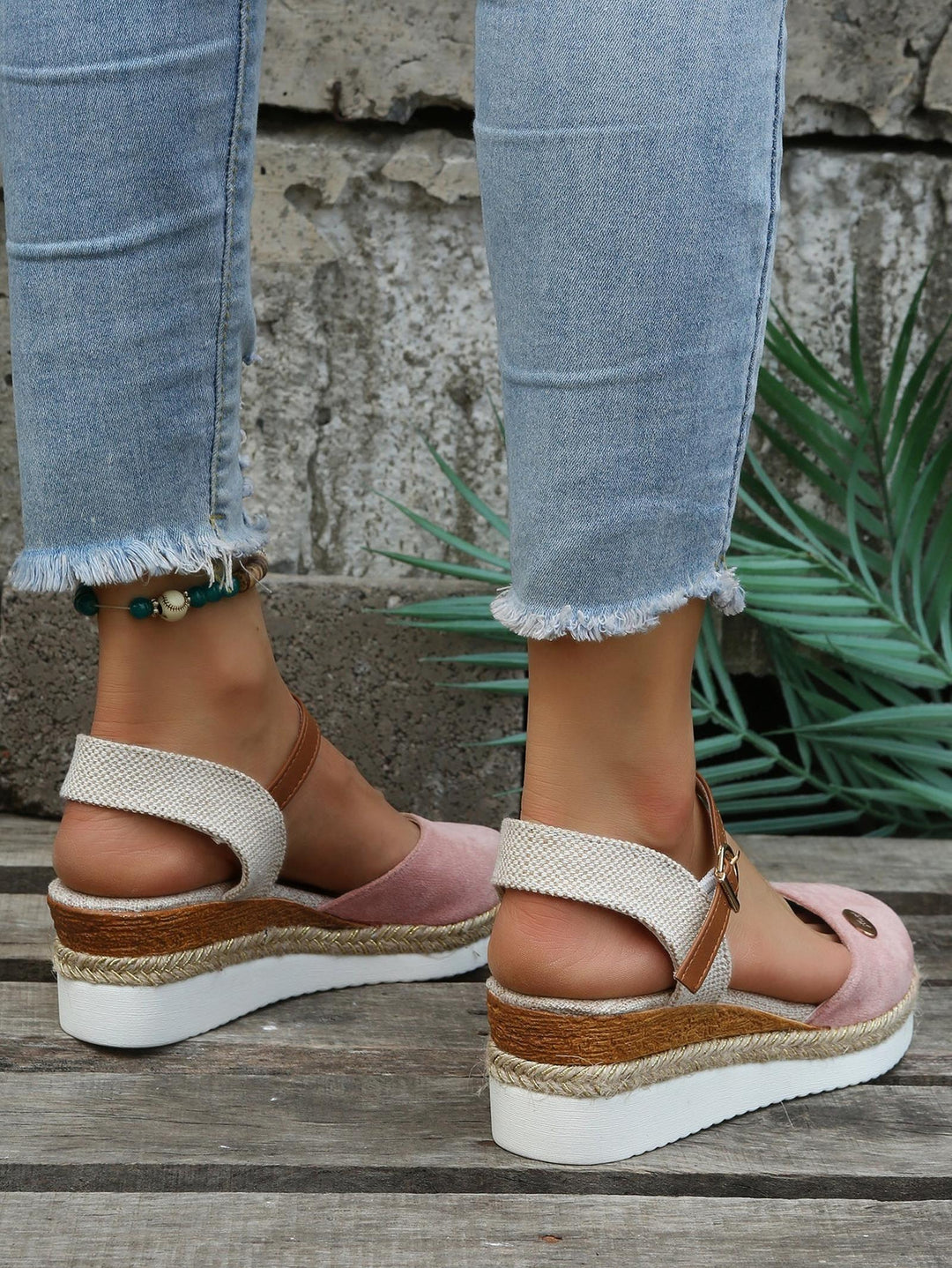 Taylor | Women’s Chic Espadrilles Platform Sandals With Metallic Toe