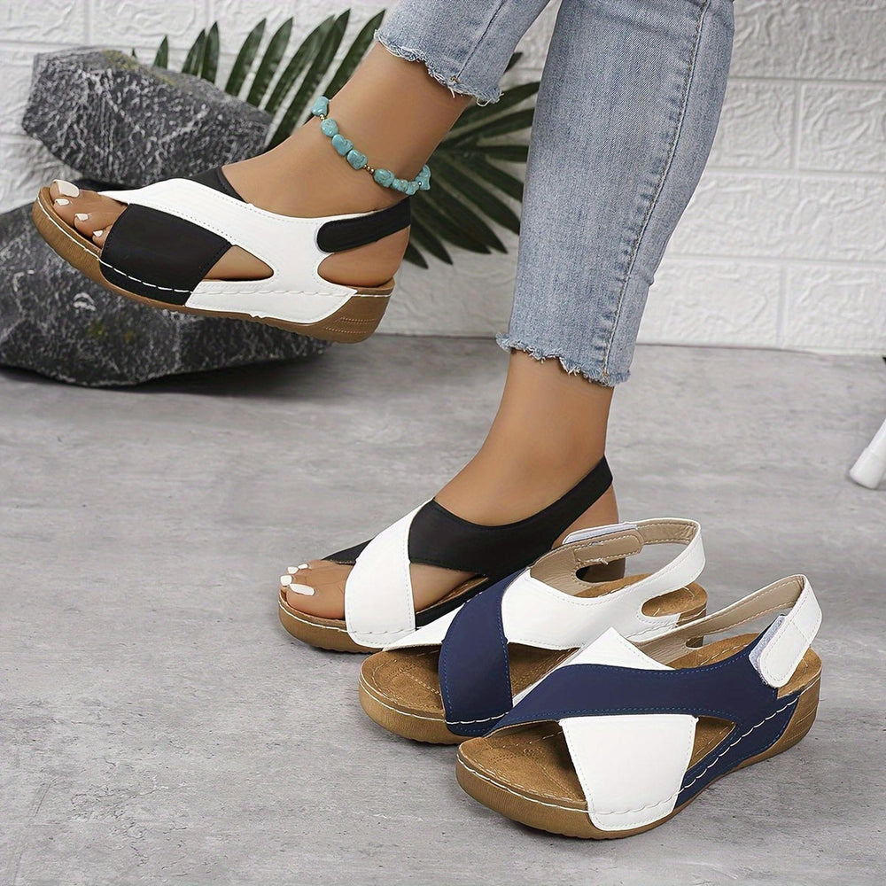 Taylor | Women's Cross Strap Casual Slingback Flat Sandals