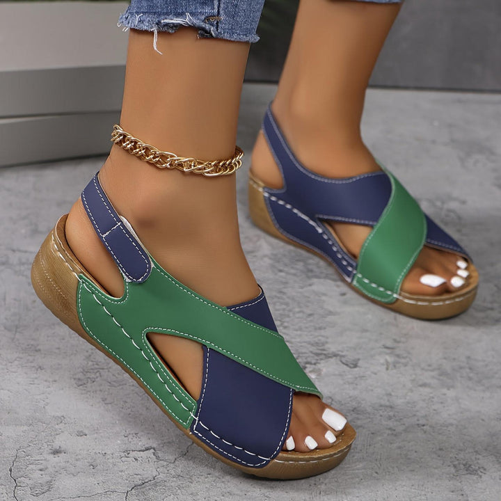 Taylor | Women's Cross Strap Casual Slingback Flat Sandals