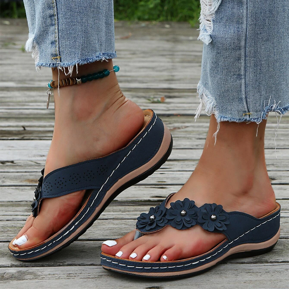 Victoria | Women's Floral Comfort Platform Sandals