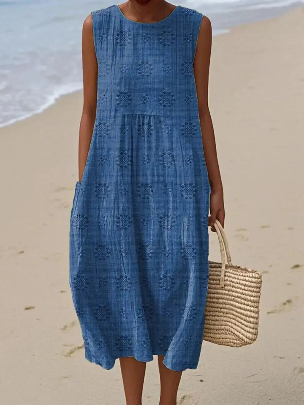 Victoria | Women's Sleeveless Printed Midi Summer Dress