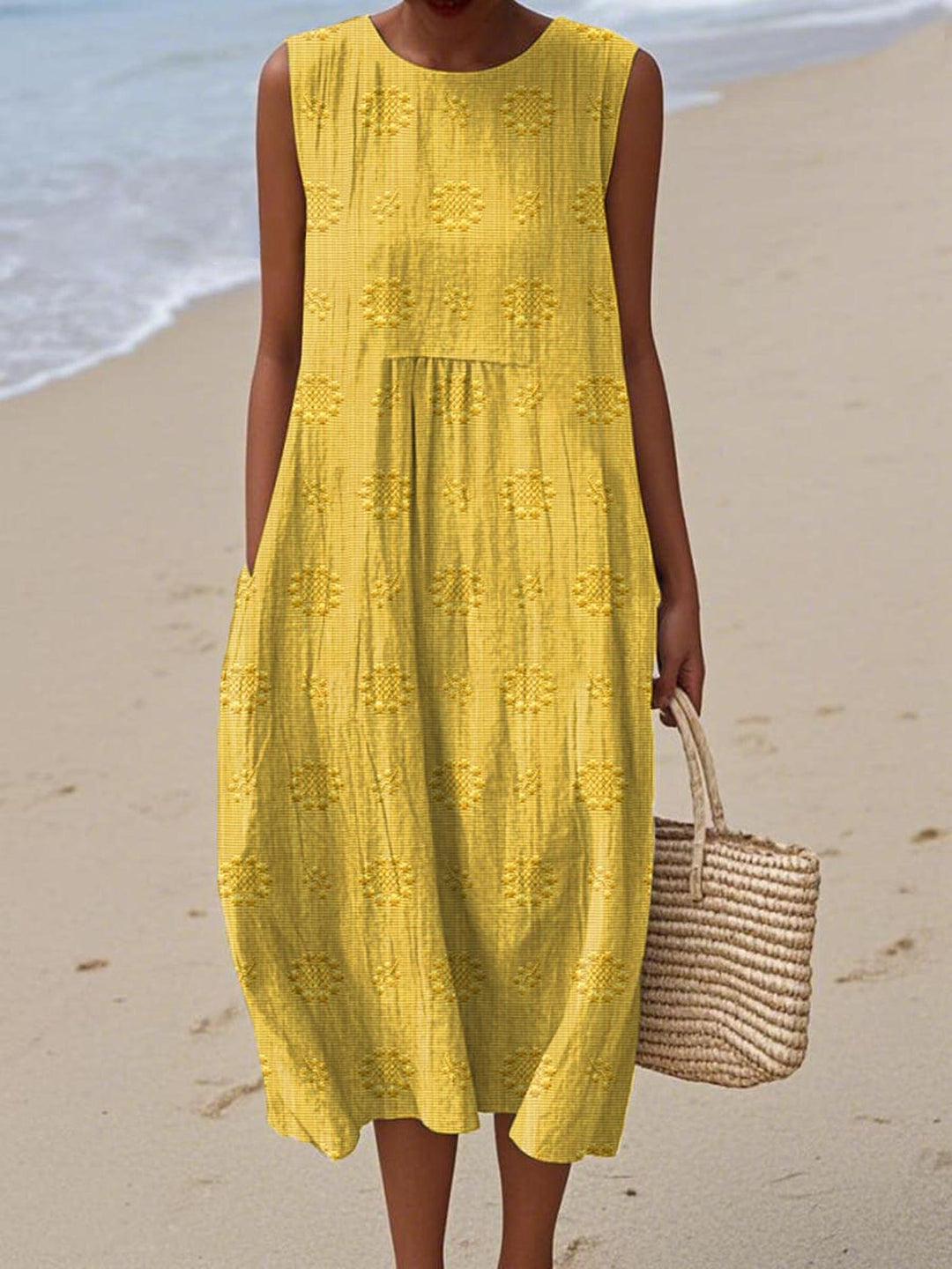 Victoria | Women's Sleeveless Printed Midi Summer Dress