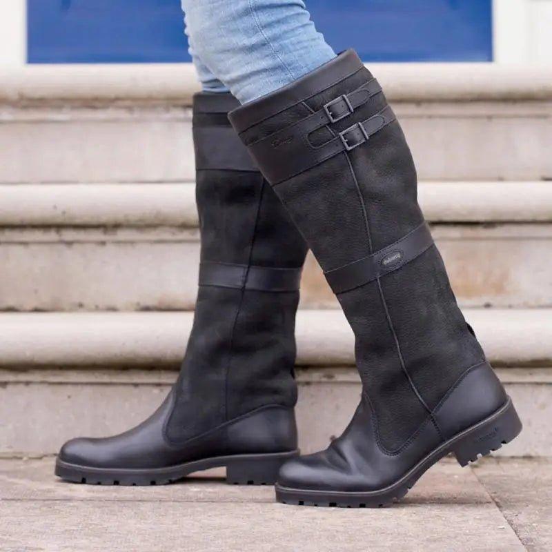 Victoria | Women's Waterproof Boots Knee High Pull-On Leather Country