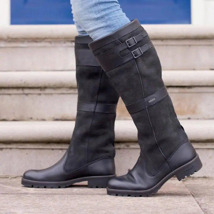 Victoria | Women's Waterproof Boots Knee High Pull-On Leather Country