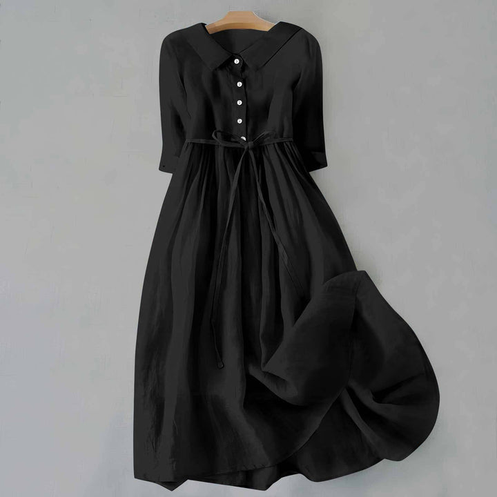 Violet | Women's Summer Button Front Midi Shirt Dress
