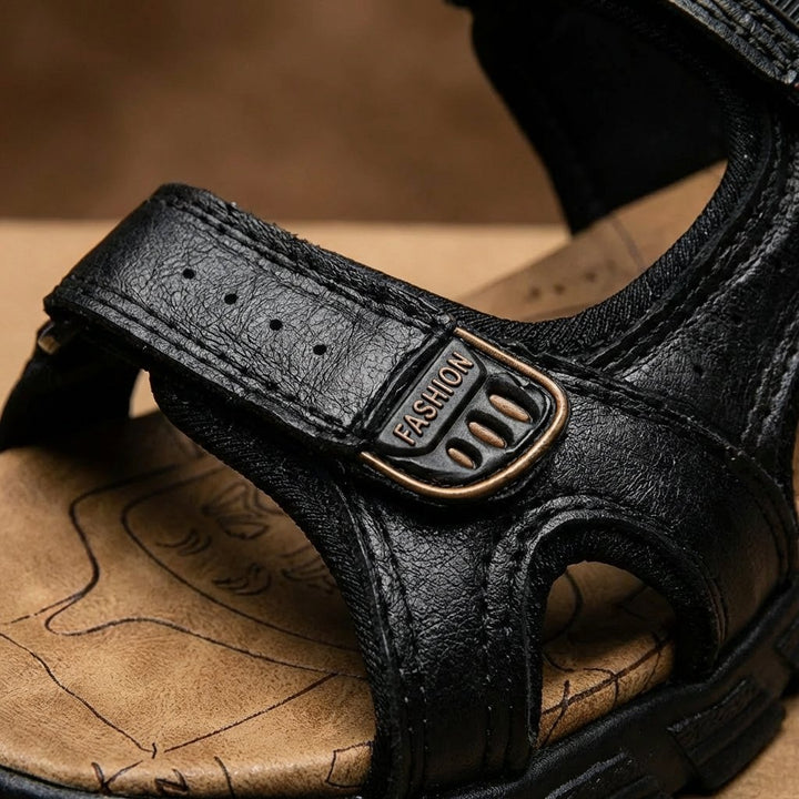 Men's Outdoor Velcro-Strap Open-Toe Trekking Sandals