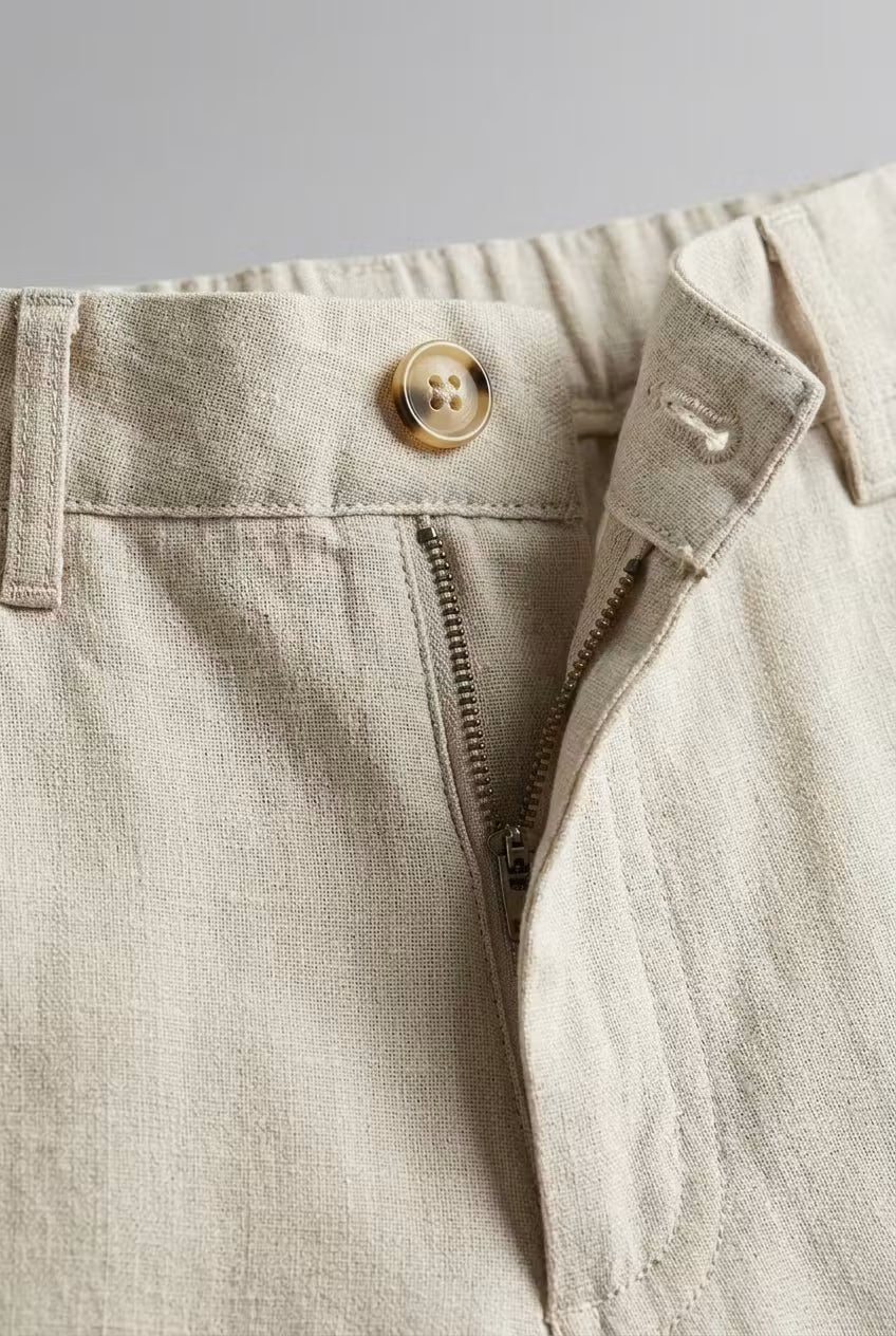 Men's Relaxed-Fit Two-Piece Linen Blazer Suit Set