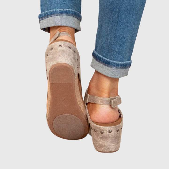 Women's Orthopedic Cork Wedge Slingback Comfortable Sandals