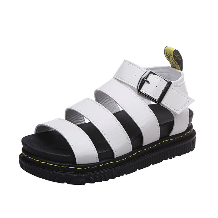 Women's Triple-Strap Chunky Platform Comfortable Sandals Buckle Ankle